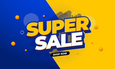 Vector EPS Banner End Year Sale and Super Sale Design Template Creative