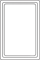 Clean Vector Design Rectangular Frame with Double Border Outline for Modern Graphic Projects and Placeholder Templates