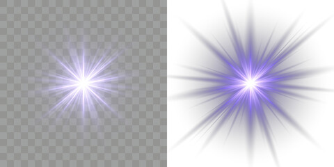 Futuristic blue light PNG with transparent highlights, glow, sun rays and bokeh sparks. Sparkle, magic light, Cinematic. Magic blue flare and shiny sunburst. Glowing sun flash with lens reflection. © Slava