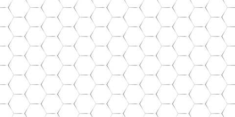 Naklejka premium Abstract minimal luxury wall grid digital web white hexagons. Abstract hexagon polygonal pattern background vector. seamless bright white abstract honeycomb background.