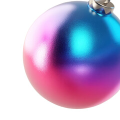 Gradient ornament, pink to blue, metallic, bright, on a black background