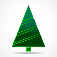 Abstract colorful christmas tree of polygons. Geometric style. Vector