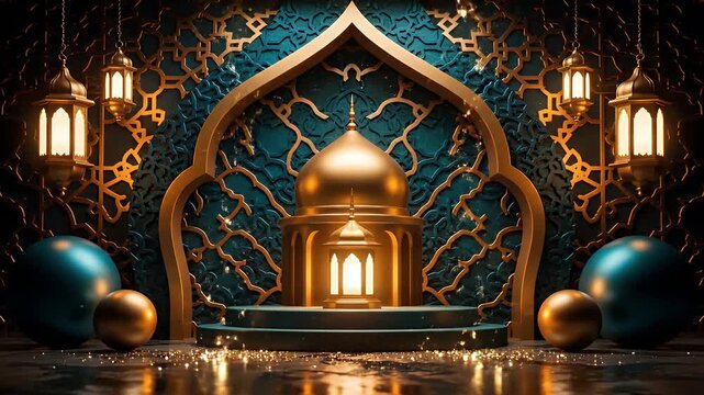 animation video islamic, for rarmadhan event, eid mubarak, eid al fitr
