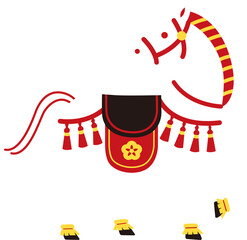 Minimalist 2026 Year of the Horse Illustration - Japanese Style Zodiac for New Year