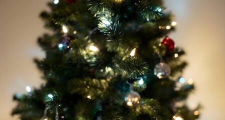 Festive Light Tree Christmas Background