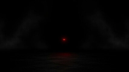 Futuristic Low Poly Human Head Model with Glowing Eyes Representing AI Technology