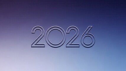 New year 2026 concept with gradient background