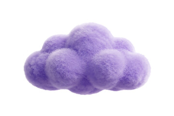 Fluffy purple cloud isolated