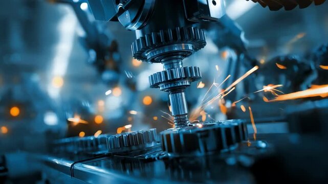 Closeup of AI algorithms processing sensor data to forecast maintenance needs highlighting efficiency and cost savings in manufacturing operations.