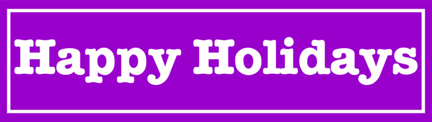 Happy holidays blue banner vector