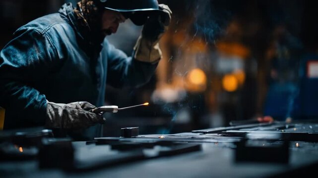 Industrial worker performing hightemperature silver brazing on automotive parts focusing on durability and strong metal bonding techniques.