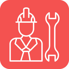 Obraz premium Construction Worker icon style