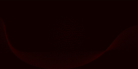 Abstract red lines drawn by light on a black background. Laser lines