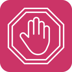 Fototapeta premium Stop Sign icon style
