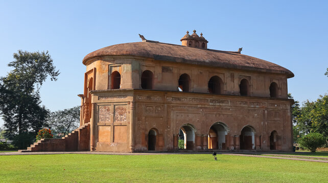 India, Assam, Sivasagar, Beautiful View of Rang Ghar of Ahom Dynasty, Built By Swargadeo Pramatta Singha in 1744 - 1751 A.D.