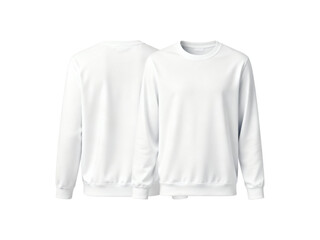 Long sleeve t-shirt mockup with transparent background