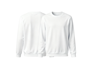 Long sleeve t-shirt mockup with transparent background