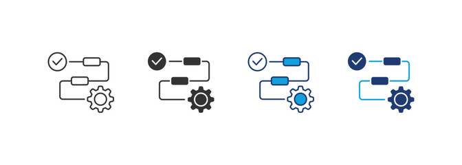 Workflow Icon Set Multiple Style Collection