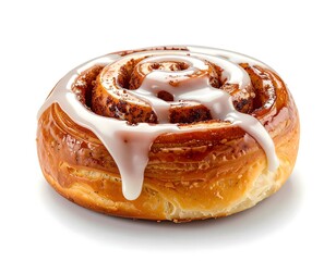 Fototapeta premium sweet bun isolated on white