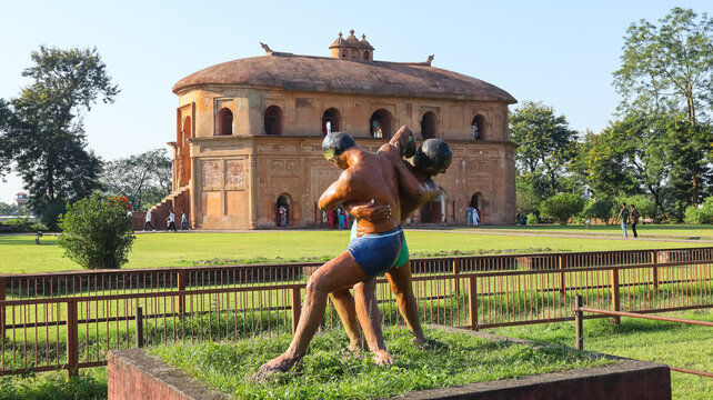 India, Assam, Sivasagar, Beautiful View of Rang Ghar of Ahom Dynasty, Built By Swargadeo Pramatta Singha in 1744 - 1751 A.D.
