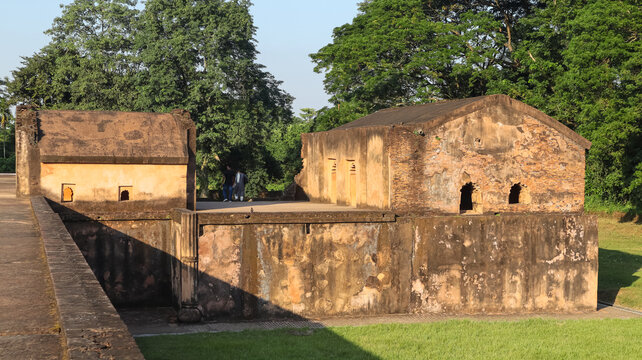 India, Assam, Sivasagar, Beautiful Entrance Side View of Talatal Ghar, The 18th Century Ahom Dynasty Monument.