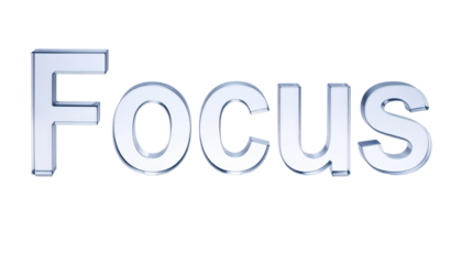 Focus Text Sign In Chrome Style Isolated On Transparent Background For Business Presentations And Marketing Materials To Emphasize Key Points