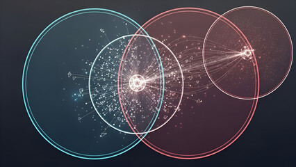 Technology background with network connections and data exchange