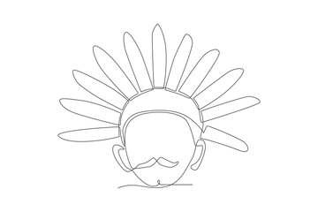 Ondel ondel concept one-line drawing