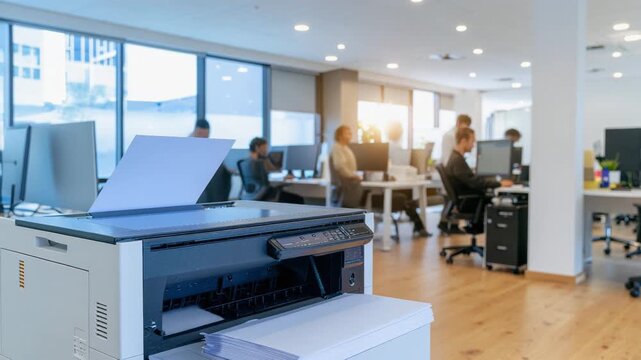 Large Format Printer Operating in a Modern Office Environment