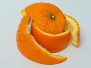 Close-Up of an Orange Peel for compost