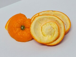 Close-Up of an Orange Peel for compost