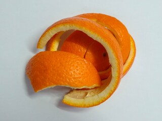 Close-Up of an Orange Peel for compost