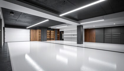 Modern empty interior space