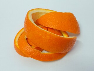 Close-Up of an Orange Peel for compost 