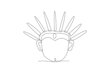 Ondel ondel concept one-line drawing