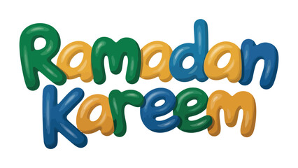 Ramadan Kareem: A vibrant and colorful illustration of the greeting Ramadan Kareem, radiating the festive spirit of the holy month.