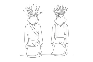 Ondel ondel concept one-line drawing