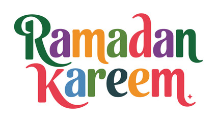 Ramadan Kareem: Vibrant Calligraphic design that conveys peace and spiritual reflection, ideal for greeting cards, invitations, and holiday promotions. 