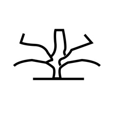 tree plant outline icon illustration vector