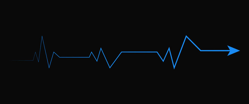  heart beat on ecg vector. heartbeat line icon. vector illustration PNG Formet. Neon glowing blue heartbeat line on transparent background. Modern clean medical symbol isolated on transparent