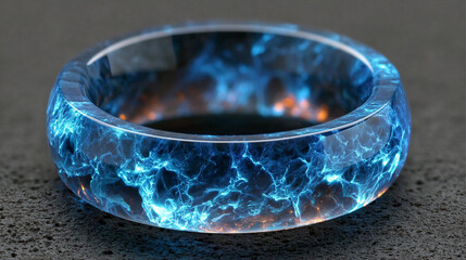Glowing magic fire energy ring radiating bright light, creating a dynamic, mystical, and powerful visual effect. Ideal for fantasy, sci-fi, and digital design projects.