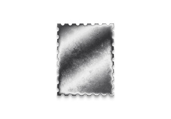 Chrome metal 3D logo effect Mockup of Stamp.