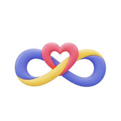 Interconnected heart symbolizing love and unity in a digital illustration