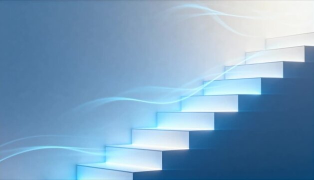 abstract staircase of light for learning progress perfect for international day of education