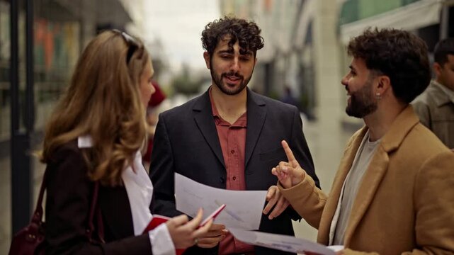 Business tea, engage in a productive meeting, discussing project details and sharing ideas. Their casual yet focused collaboration highlights the flexibility of modern remote work and teamwork.