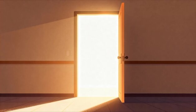 simple doorway opening to bright light for education opportunity concept perfect for international day of education