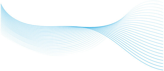 Elegant blue abstract wave lines creating a smooth and dynamic flowing graphic design