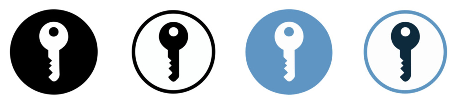security access key icon set