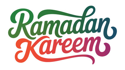 Fototapeta premium Ramadan Kareem: Celebrate the holy month with a vibrant display of calligraphy, embodying peace and reflection. 