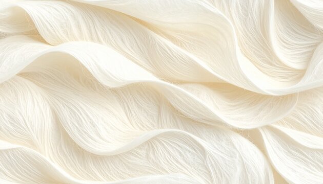 The soft and smooth texture of the ivory white fiber, with natural folds and waves that create an abstract and calming pattern.&nbsp;Suitable for minimalist backgrounds or designs that require nud